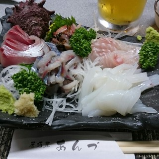 あんづ - 料理写真:刺身盛り合わせ