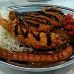 チャンピオンカレー - Lカツ＆エビフライカレー＋ウインナー