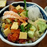 宝 - 海鮮バラちらし丼1000円(2017/07)