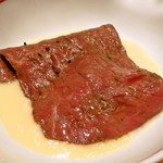 焼肉すどう 春吉 - なんやらに、すき焼き風に。