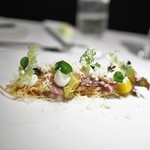 レストランエール - 地鶏　鹿　猪のパテとプラムのタルト