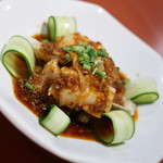 四川食府 - ゆで豚肉のニンニク和え（２８０円）２０１７年７月