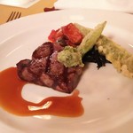 万平ホテル メインダイニングルーム - 牛ロース肉のグリル 　安曇野産山葵を添えて