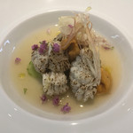 ラ・ビオグラフィ - 鱧 炙り 紫雲丹/茄子/茗荷