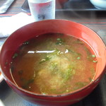 焼肉たてがみ - あおさの味噌汁