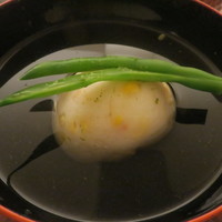 日本料理 晴山 - 海老と玉蜀黍真薯のお椀