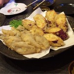 庄市 - 天ぷらはさつまいも、穴子、キス。こちらは素朴な家庭的な天ぷらでした。
