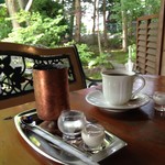 旦念亭 - モーニングセットのドリンク