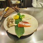 鉄板料理 かわむら - 魚料理（焼く前）