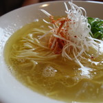 うえんで - 朝限定品の会津地鶏かけそば