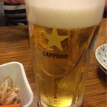 居酒屋越乃赤たぬき - 生ビール