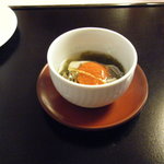 Seiyoukaisekishesayama - 前菜１（牡蠣とじゅんさいともずくの前菜）