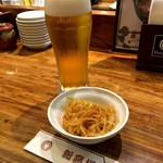 新高揚 - 生ビールと突き出し