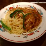 上海華龍 - 【2017.7.31(月)】本日のランチ①(豚肉とザーサイカケ麺＆五目チャーハン)780円の豚肉とザーサイカケ麺