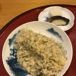 広尾 一会 - おジャコと夏野菜の御飯