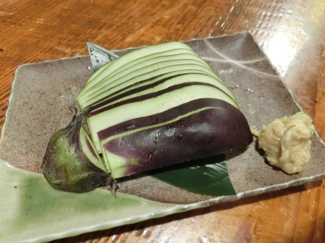 横浜すきずき - 「水茄子刺身」380円