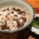 炭火割烹 蔓ききょう - 鹿肉の時雨煮ごはん