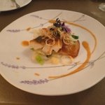 鱸のポワレ・アメリカンソース