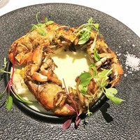 Lien - 福岡のまじゃく（シャコ）のフリット　ロマネスコ　サワークリーム