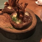 ラ・ボンヌターブル - 【原木椎茸、鮎のなれ鮨クリーム、クルミ、ディル】◎2017/7