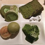 串家物語 - 抹茶デザート(ロールケーキ3種、シュークリーム、饅頭、わらび餅、パウンドケーキ等)、コーヒーゼリー