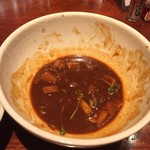 バー チキュウ - カレー伊勢うどん、麺を完食