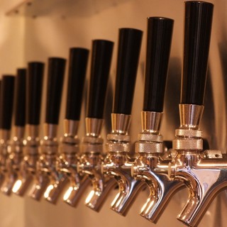 Lots of beautiful beer taps!