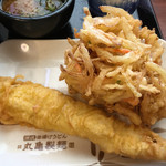 丸亀製麺 - 大アナゴ天 野菜かき揚げ