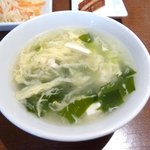同源楼 - 2011/2　わかめ、豆腐、溶き卵の中華スープ