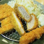 かつ屋 - ロース＆ヒレ＆小海老膳ロースとヒレ断面