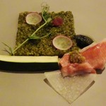 ジャンカルド - 長崎産金目鯛　バジルソース　スーパーフードのキヌア