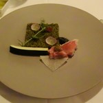 ジャンカルド - 長崎産金目鯛　バジルソース　スーパーフードのキヌア