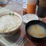 Shitamachi Chuubou Yaguruma - ご飯＆味噌汁です。