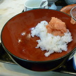 博多料亭 稚加榮 - 明太子は食べ放題なのでこんな贅沢な食べ方も