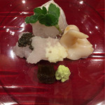 銀座 しのはら - 淡路産 甘手かれい、沼島産 鱧、石垣貝