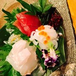 はまぐり庵 - お刺身3種…
      は普通…笑…かな？