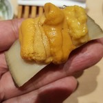 鮨 一幸 - 鮑と雲丹