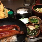 京都 銀ゆば - うなぎ丼と天ぷらご膳