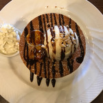 星乃珈琲店 - チョコバナナのスフレパンケーキ