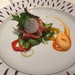 カランドリエ - オマール海老、北海道産アスパラのサラダ