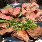 京松蘭 - :ハラミのローストビーフ ハラミのタタキ、モモのローストビーフ