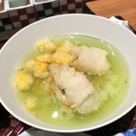 天麩羅 巽 - 天茶（鱧とトウモロコシ）