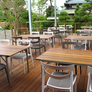 Enjoy your meal on the open terrace!