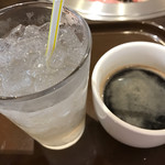 焼肉 宝島 - ドリンクバーから… ミニッツメイドレモンソーダ& コーヒー