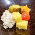 和庵 - はもと野菜炊き合わせ