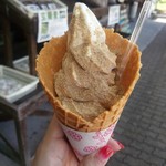 道の駅 耶馬トピア - そばん子ソフト 350円