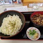 鳴門うどん - 肉つけ麺冷やし ダブル 肉３倍