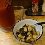 いっさ - 薄揚げと野沢菜のピリ辛炒め