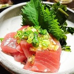 中落ち百円の居酒屋 まぐろんち - ねぎ塩まぐろ     ￥499