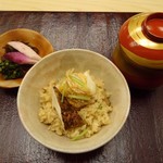 銀座 小十 - 甘鯛と松茸の炊き込みご飯